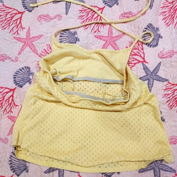 Roxy Yellow Polka Dot Tank Top (L) - Picture 2 of 3